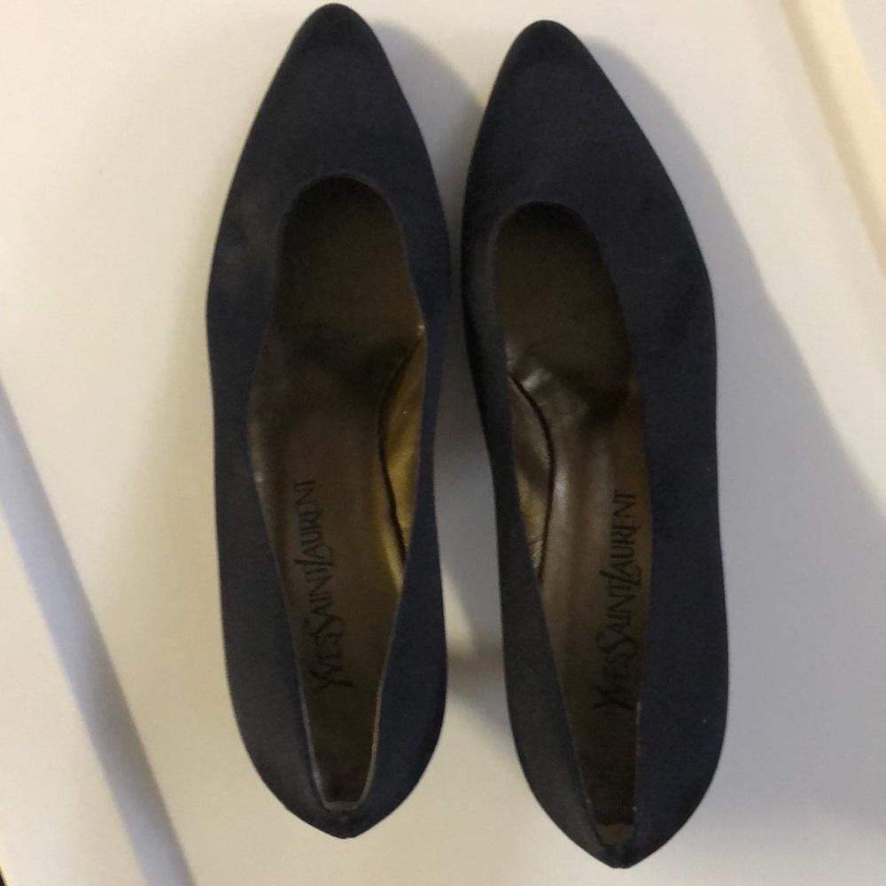YSL satin heels